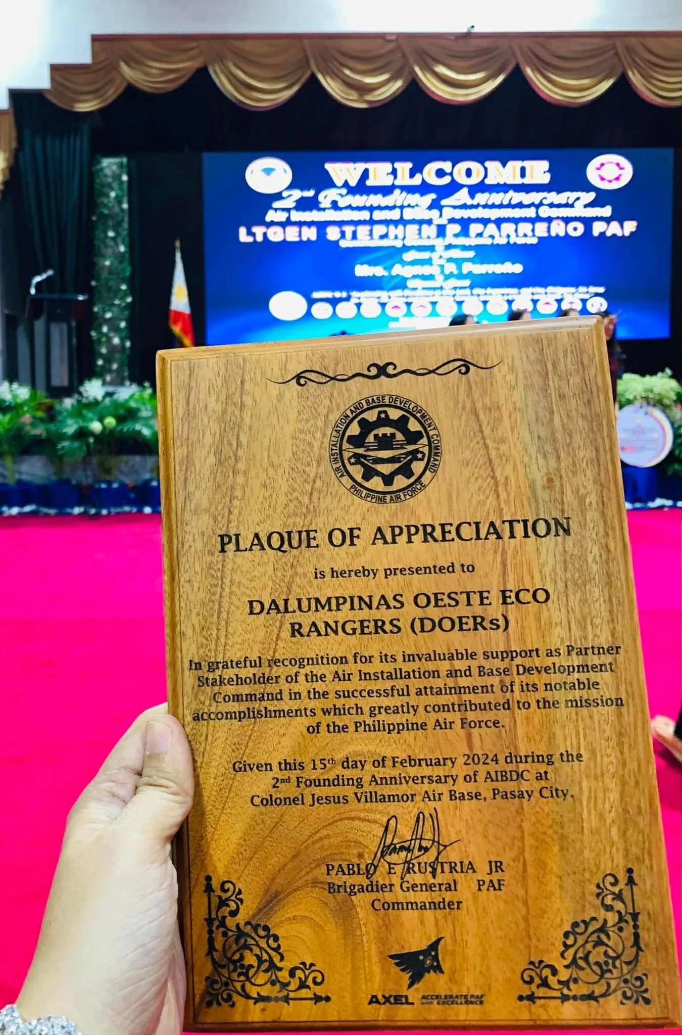 Recognition from service partners — recognition record