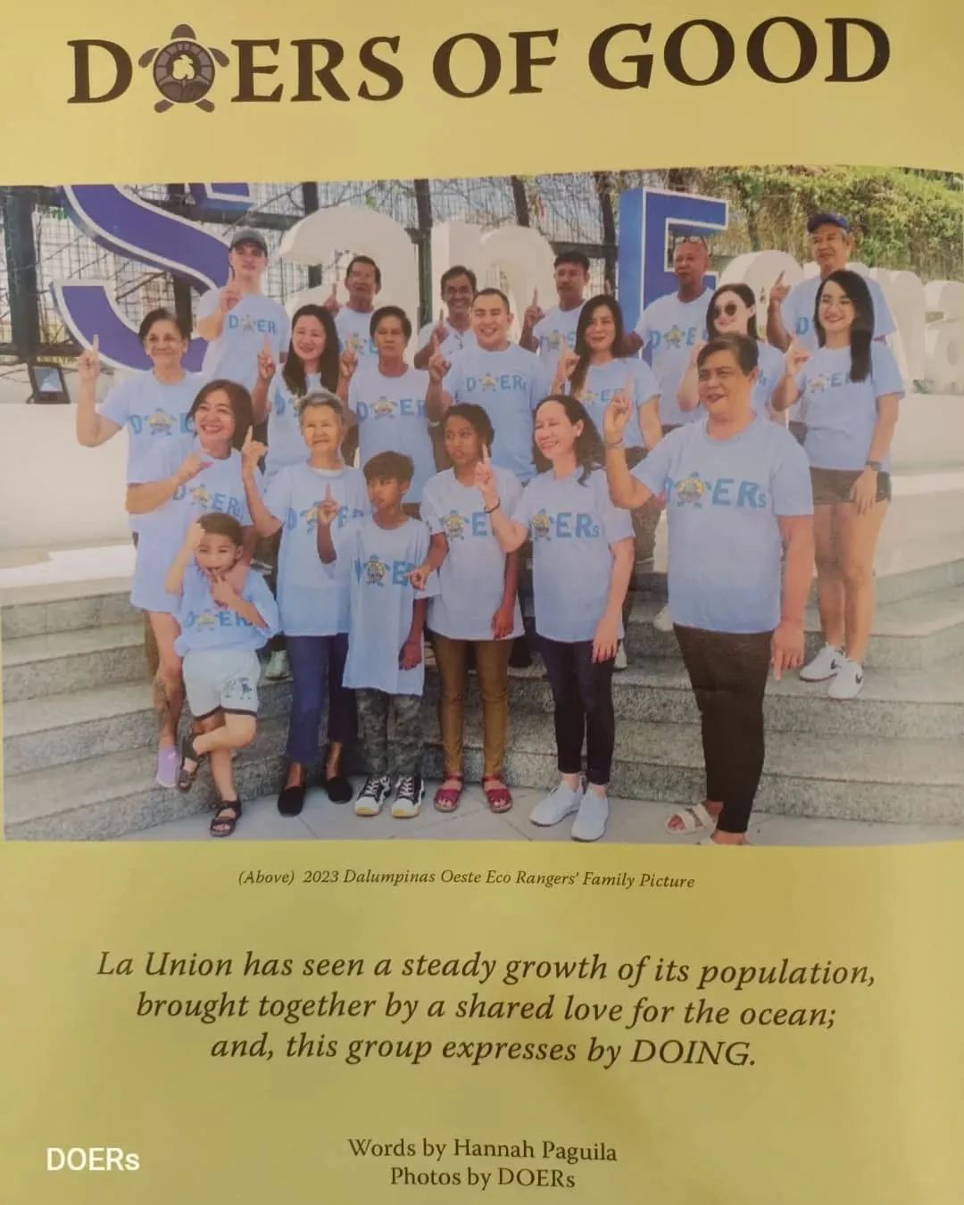 DOERs of Good in Hello Surftown — recognition record