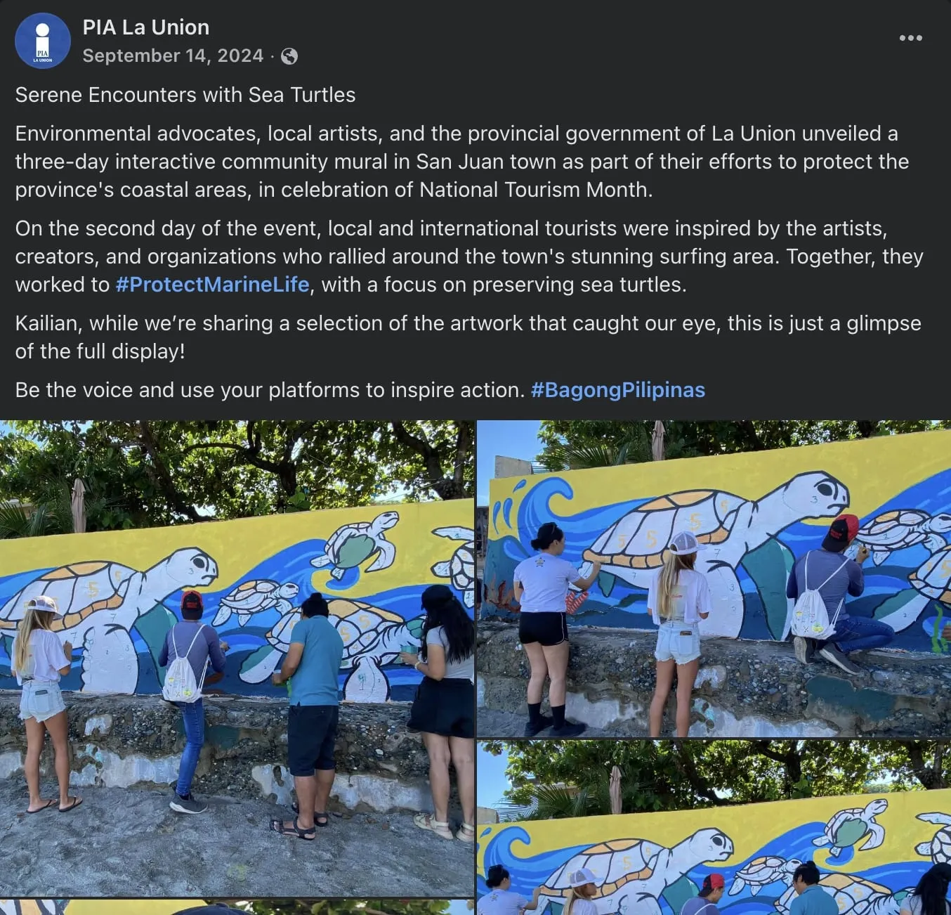 PIA La Union features — recognition record